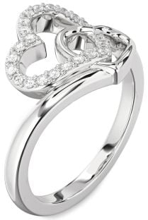Diamond White Gold Heart Ring