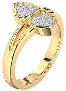 Diamond Gold Heart Ring