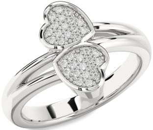 Diamond White Gold Heart Ring