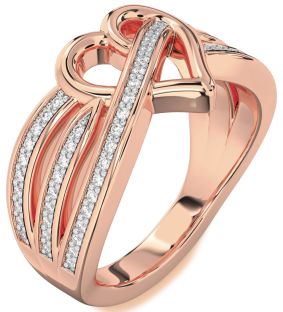 Diamond Rose Gold Heart Ring