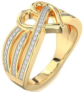 Diamond Gold Heart Ring
