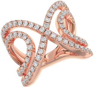 Diamond Rose Gold Infinity Ring