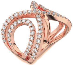 Diamond Rose Gold Infinity Ring