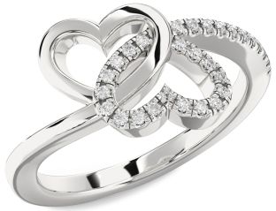 Diamond White Gold Heart Ring