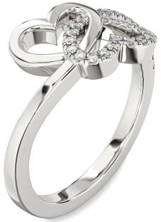Diamond White Gold Heart Ring