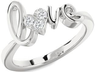 Diamond White Gold Heart Promise Ring