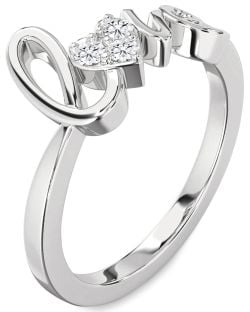 Diamond White Gold Heart Promise Ring