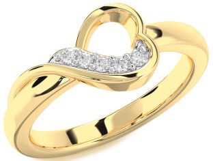 Diamond Gold Heart Ring