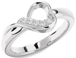 Diamond White Gold Heart Ring