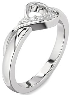 Diamond White Gold Heart Ring