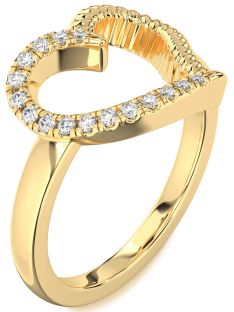 Diamond Gold Heart Ring