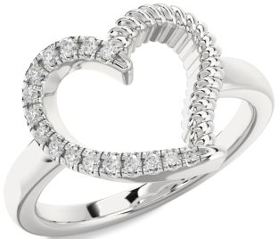 Diamond White Gold Heart Ring