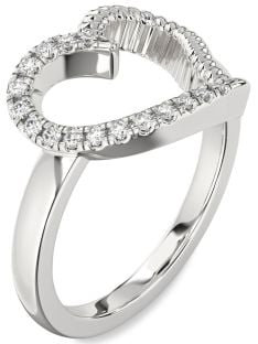 Diamond White Gold Heart Ring