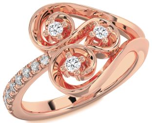 Diamond Rose Gold Heart Promise Ring