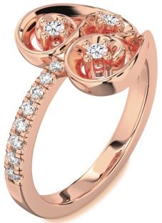 Diamond Rose Gold Heart Promise Ring
