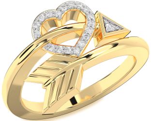 Diamond Gold Heart Ring