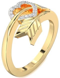 Diamond Gold Heart Ring