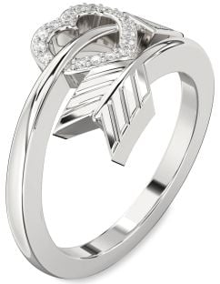 Diamond White Gold Heart Ring