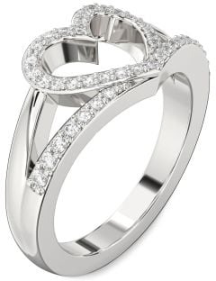 Diamond White Gold Heart Ring