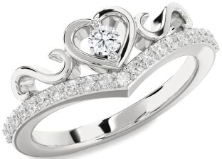 Diamond White Gold Heart Infinity Pave Promise Ring