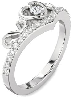 Diamond White Gold Heart Infinity Pave Promise Ring