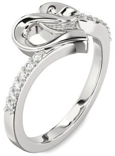 Diamond White Gold Heart Ring