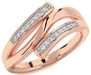 Diamond Rose Gold Round Ring