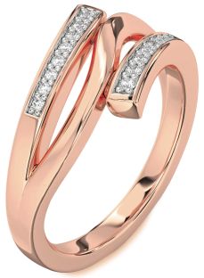 Diamond Rose Gold Round Ring