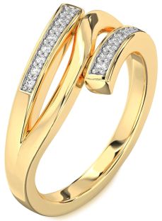 Diamond Gold Round Ring