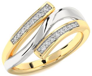 Diamond Platinum & Yellow Gold Round Ring