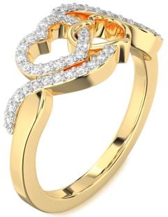 Diamond Gold Heart Ring