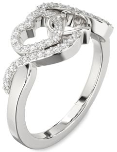 Diamond White Gold Heart Ring