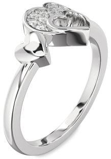 Diamond White Gold Heart Ring