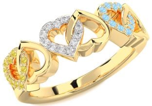Gold Heart Promise Ring