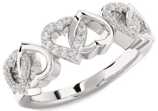 Diamond White Gold Heart Ring