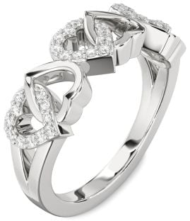Diamond White Gold Heart Ring
