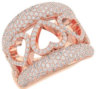 Diamond Rose Gold Heart Ring
