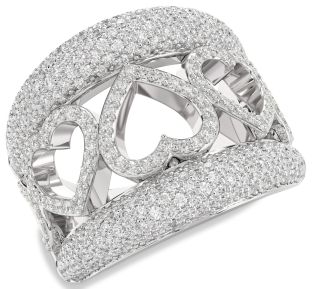 Diamond White Gold Heart Ring