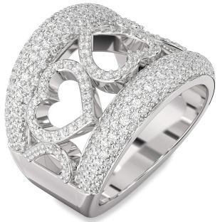 Diamond White Gold Heart Ring