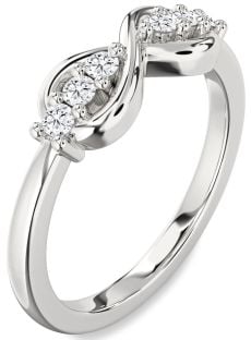 Diamond White Gold Infinity Round Ring