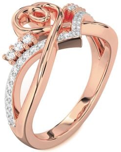 Diamond Rose Gold Heart Ring