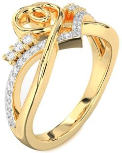Diamond Gold Heart Ring