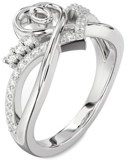 Diamond White Gold Heart Ring