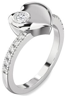 Diamond White Gold Heart Promise Ring