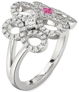 Diamond Platinum Infinity Princess Two Stone Promise Ring
