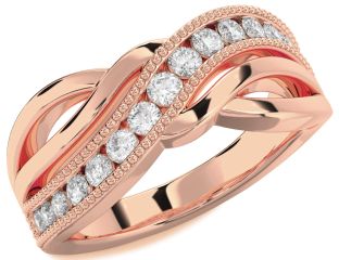 Diamond Rose Gold Infinity Ring