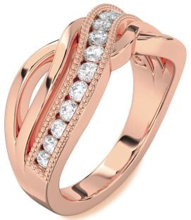 Diamond Rose Gold Infinity Ring