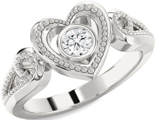 Diamond White Gold Heart Promise Ring