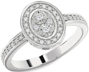 Diamond Platinum Round Pave Ring