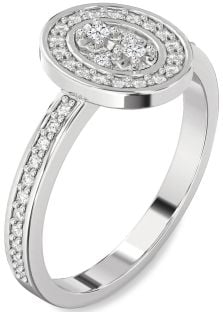 Diamond White Gold Round Pave Ring